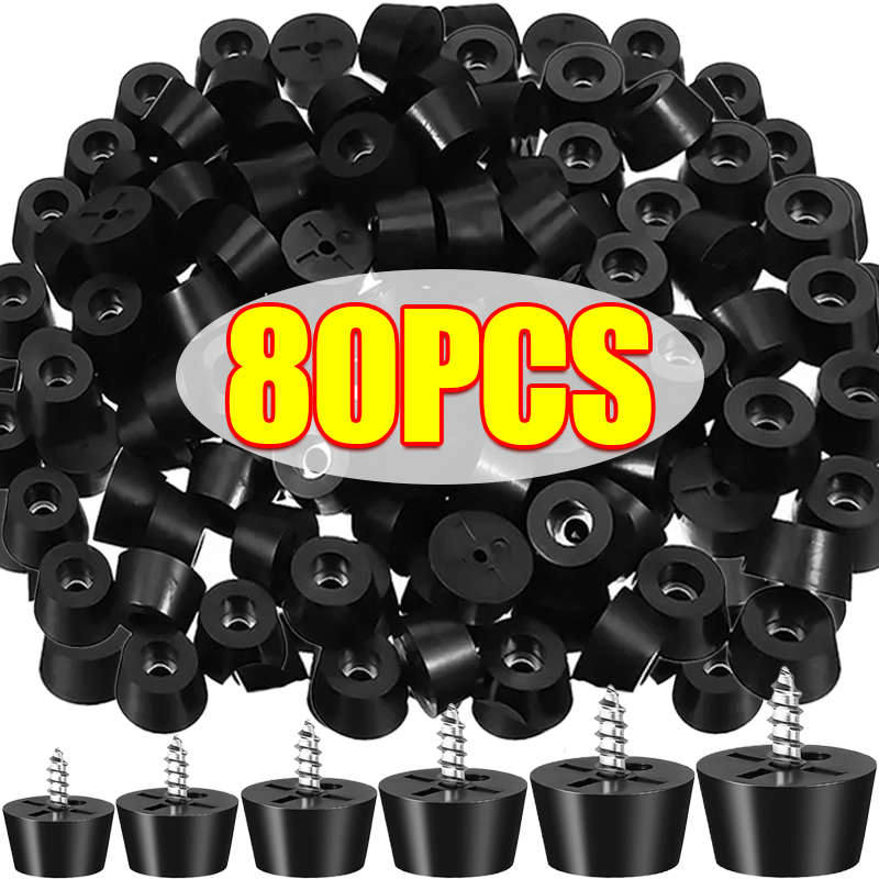 Bar Mat Rubber - 80/8pcs Rubber Pads Floor Protectors Non-slip