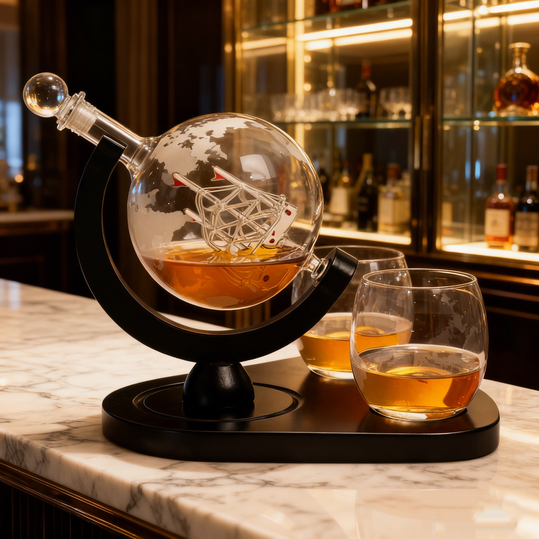 Decanter Globe Set - Creative Globe Decanter Set with Carafe