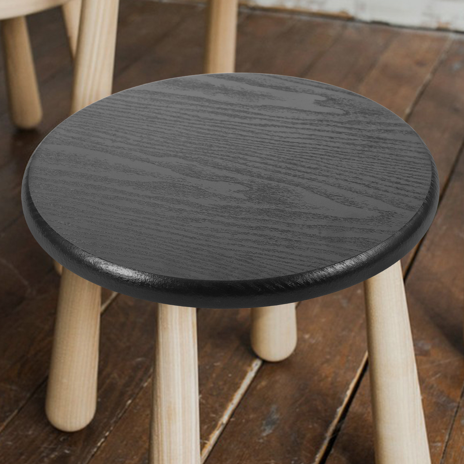 Home Bar Seating - Round Stool Seat Replacement Solid Wood