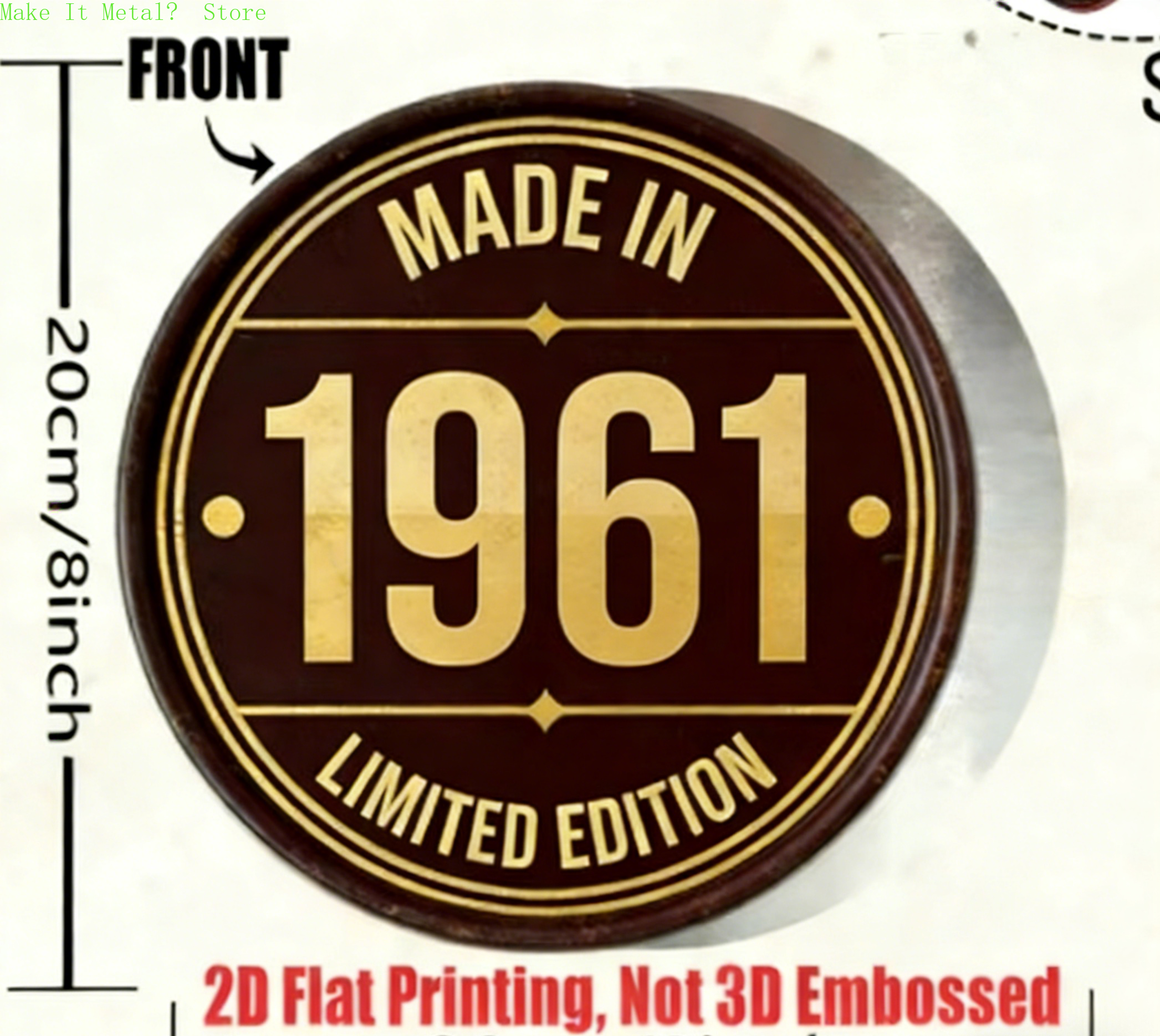 Home Bar Cafe - Made in 1961 20cm/8inch 2D Flat