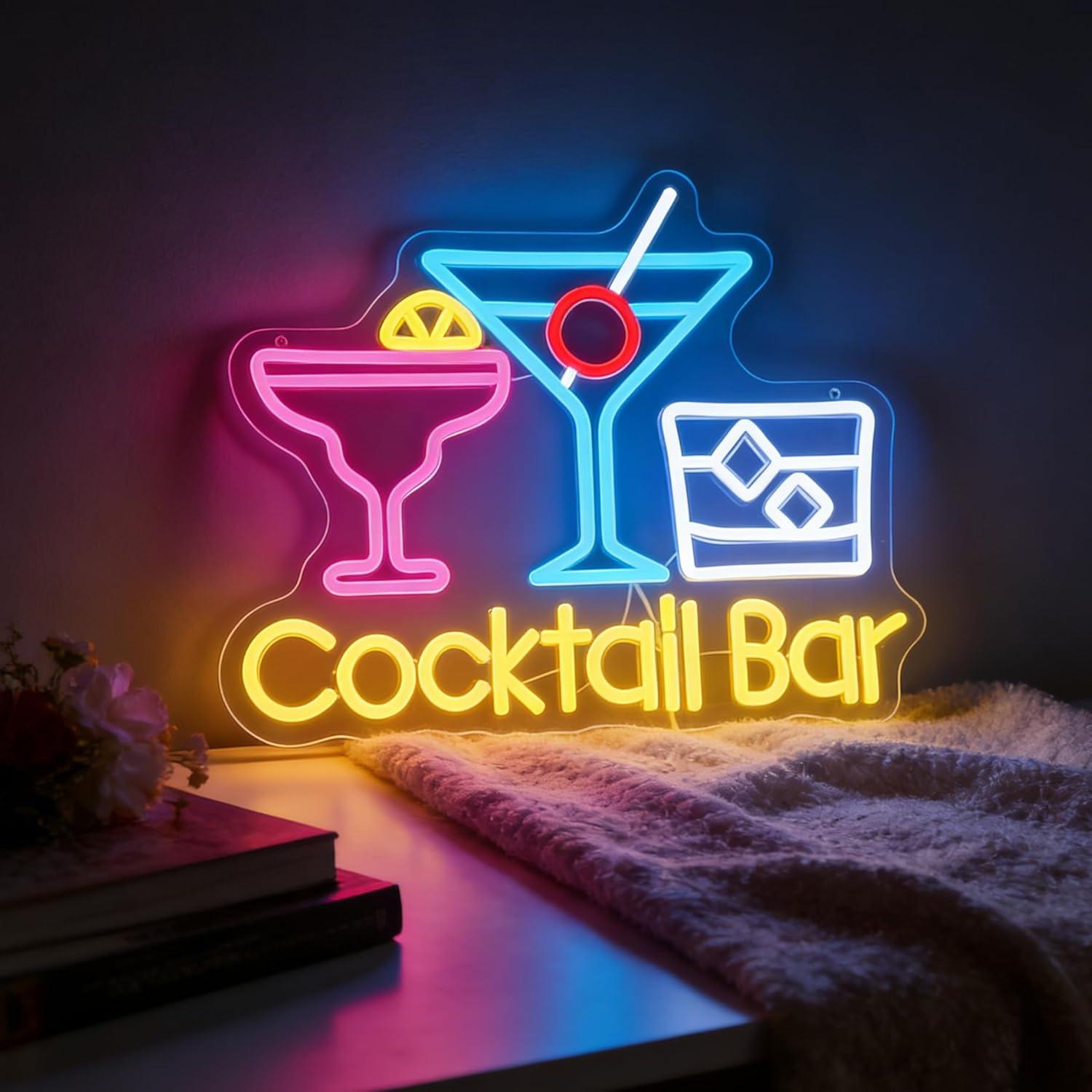 Home Bar Signs - Cocktail Bar Neon Sign Dimmable LED