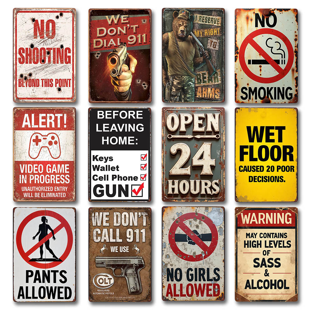 Home Bar Cafe - Retro Metal Signs Humorous Rules Home