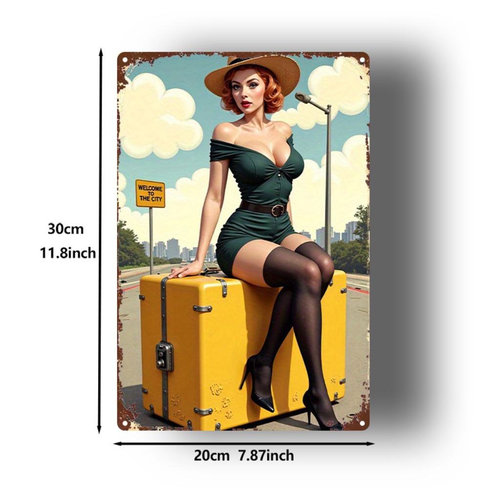 Vintage Beauty with Suitcase M - Home Bar Cafe recensie en prijs