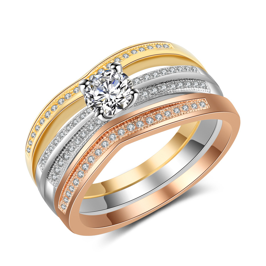 18K Multi Gold Ring 3pc Set fo - Bar Cart Gold recensie en prijs