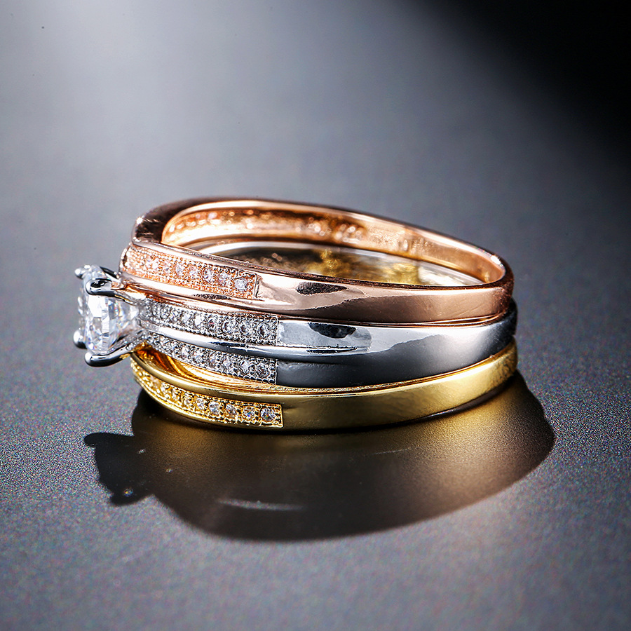 18K Multi Gold Ring 3pc Set fo - Bar Cart Gold recensie en prijs