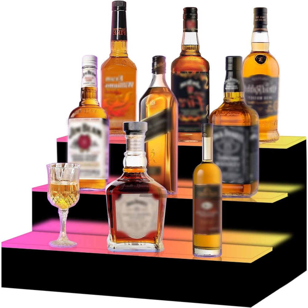 16 Inch 3 Step LED Lighted Liq - Home Bar Shelf recensie en prijs
