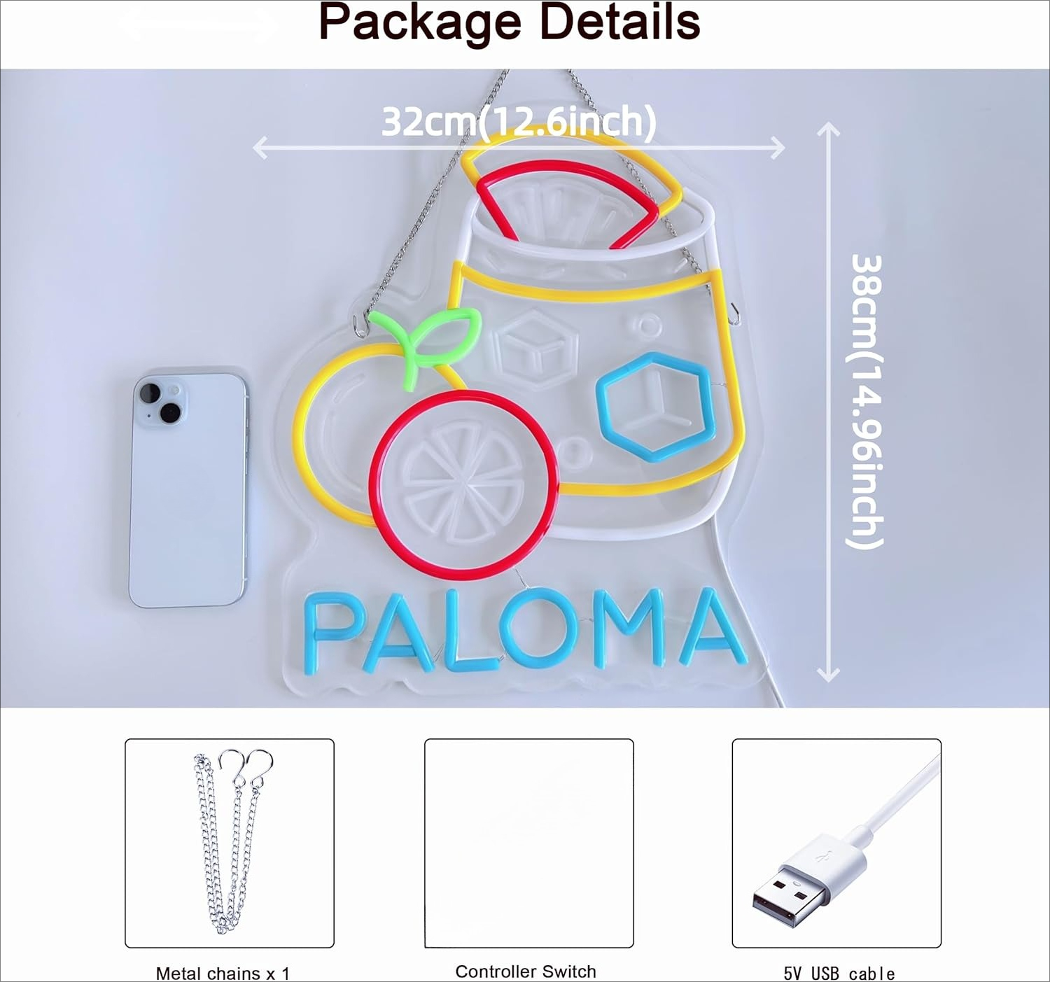 Paloma Neon Sign Wall Art Deco - Home Bar Signs recensie en prijs