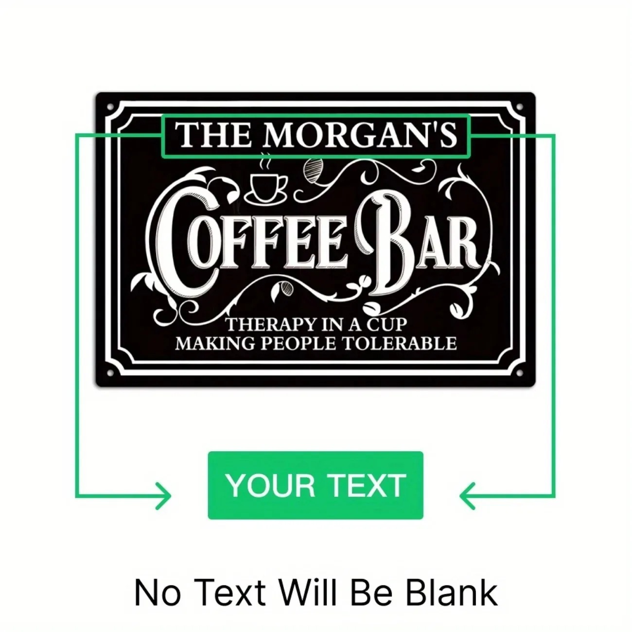 1PC Custom Text The Morgan's C - Home Bar And Coffee recensie en prijs
