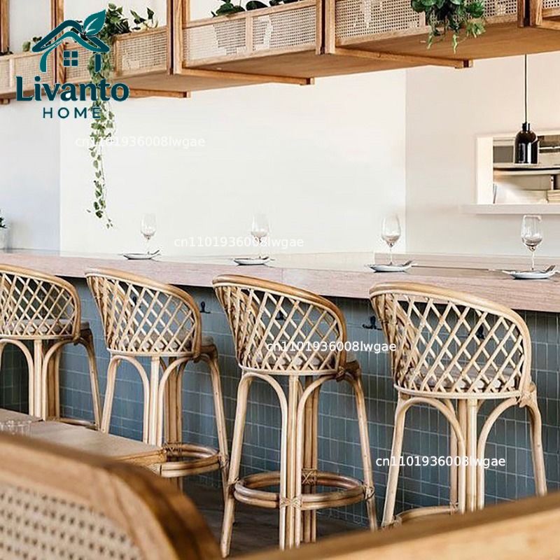 Natural Rattan Bar Stools with - Home Bar Seating recensie en prijs