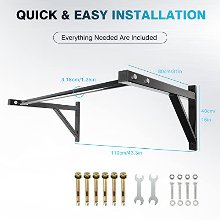 Wall Mounted Pull Up Bar for H - Home Bar And Gym recensie en prijs