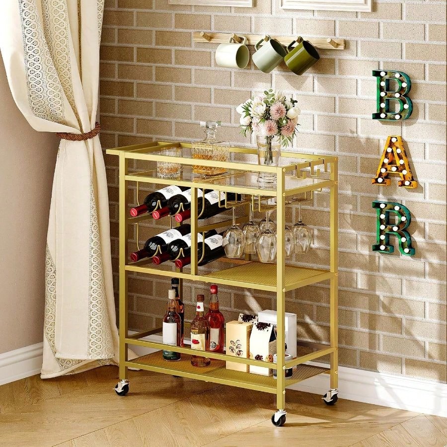 Bar Cart Home, 3-Tier Serving  - Bar Cart Gold recensie en prijs