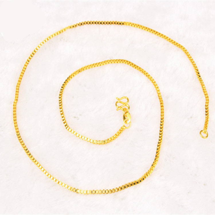AU999 Box Chain Necklace Women - Bar Cart Gold recensie en prijs