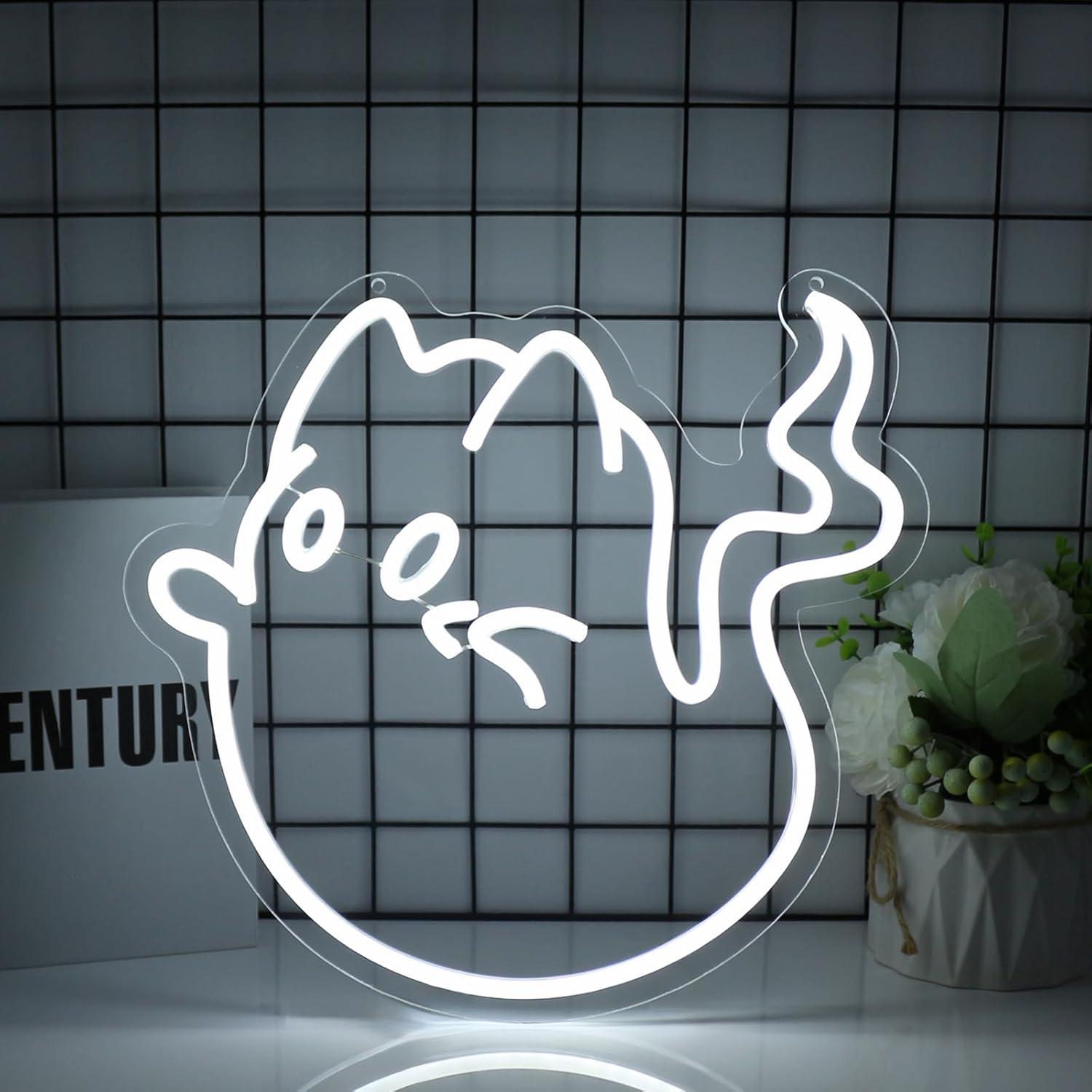 Cat Ghost Neon Sign USB Powere - Home Bar Signs recensie en prijs