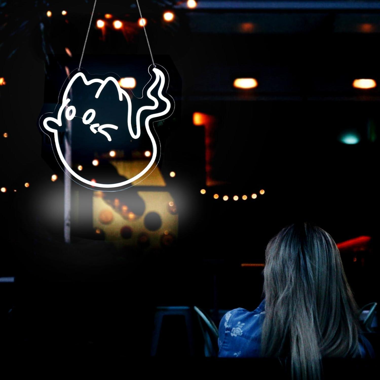 Cat Ghost Neon Sign USB Powere - Home Bar Signs recensie en prijs
