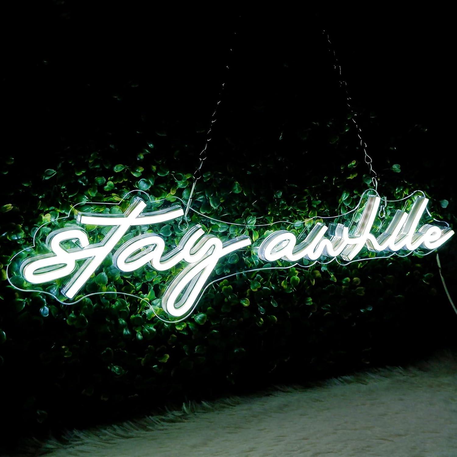 Stay Awhile Neon Signs USB Dim - Home Bar Signs recensie en prijs