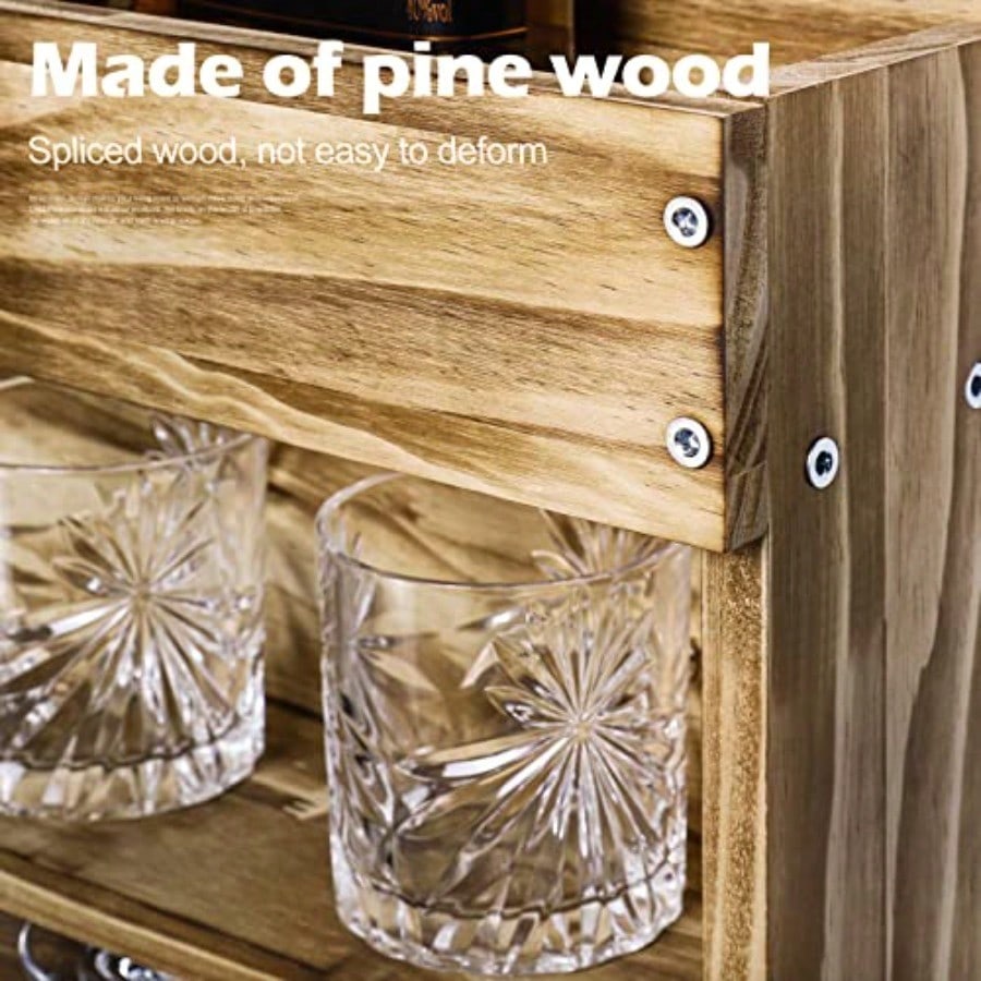 Wine Rack Wall Mounted WoodAlc - Home Bar Shelf recensie en prijs