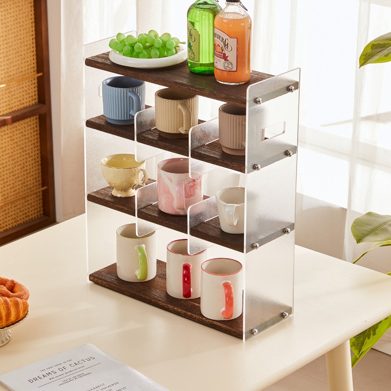 Solid Wood Acrylic Grid Cup St - Home Bar Stand recensie en prijs