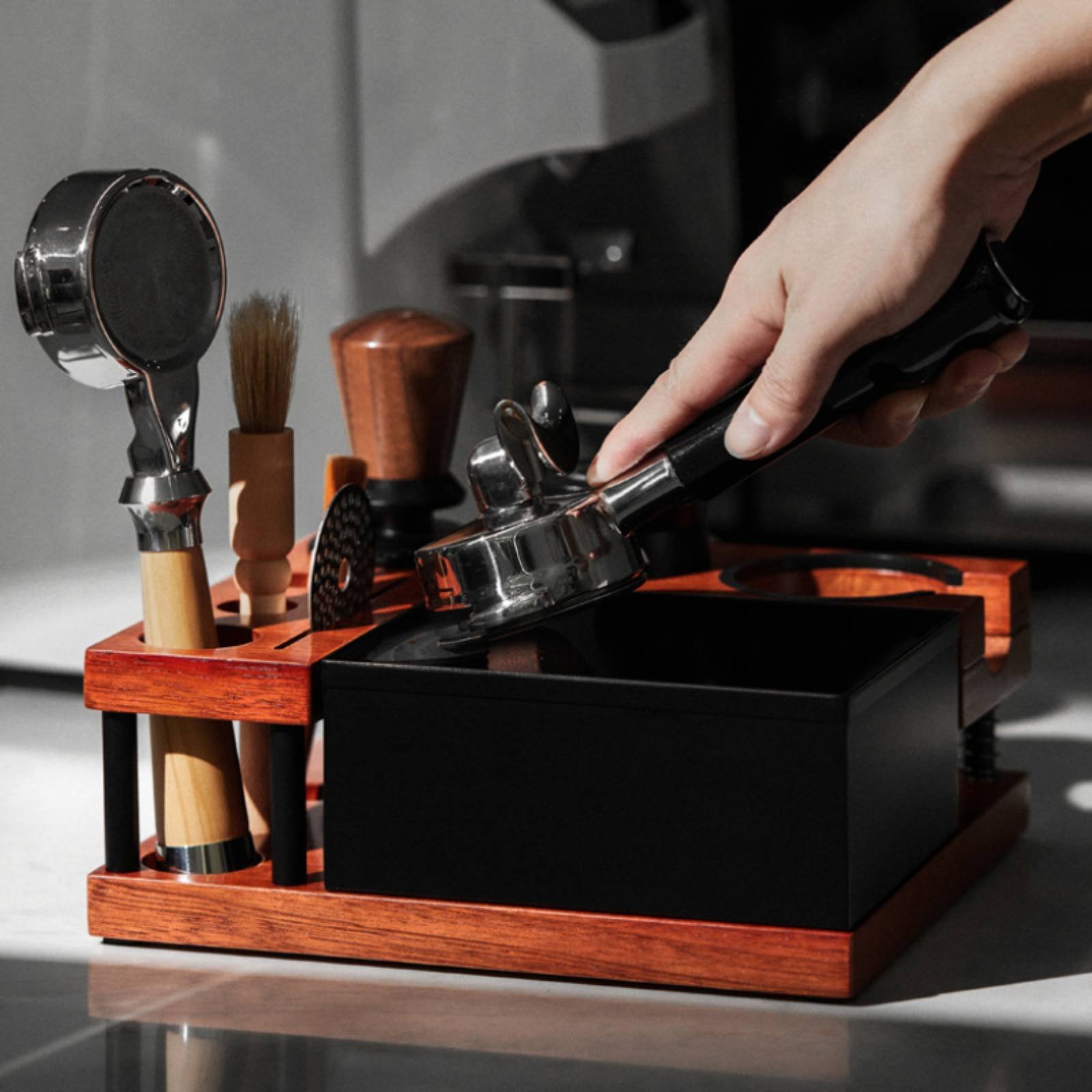 Wood Tamping Station Multi-Fun - Home Barista recensie en prijs