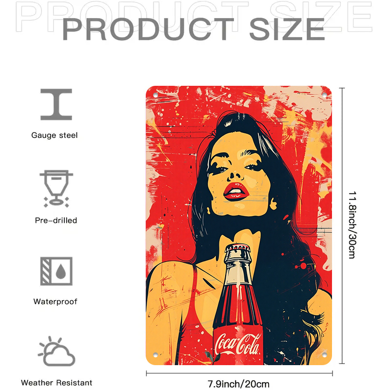 1PC 2D flat vintage Coca Cola  - Home Bar And Coffee recensie en prijs
