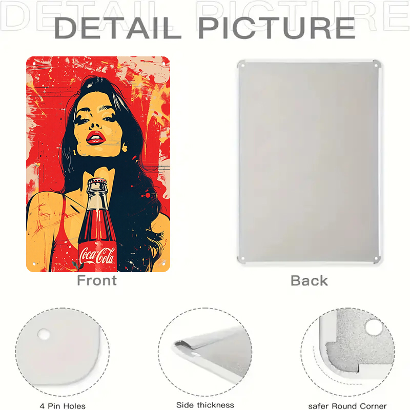 1PC 2D flat vintage Coca Cola  - Home Bar And Coffee recensie en prijs