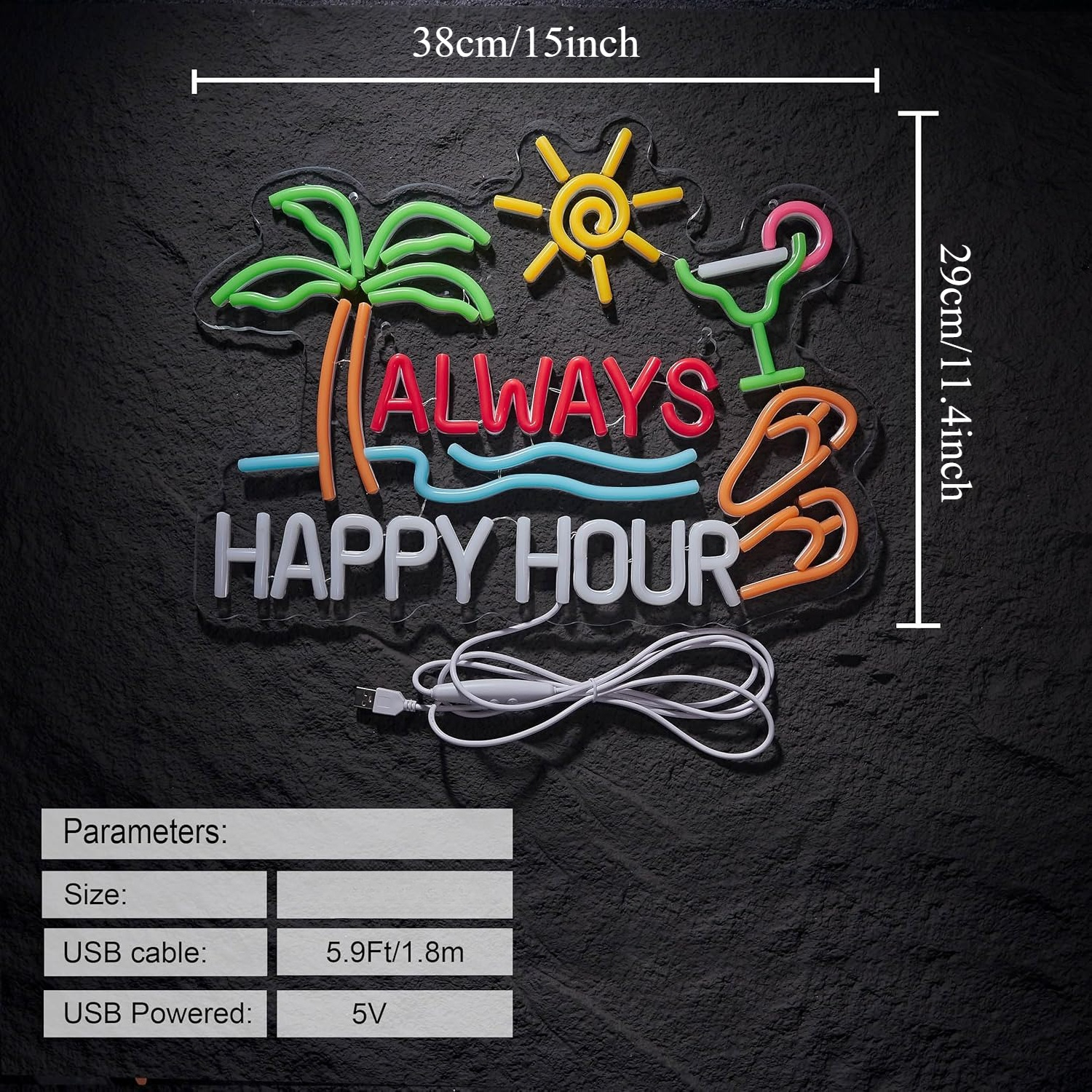 Always Happy Hour Beer Bar Neo - Home Bar Signs recensie en prijs