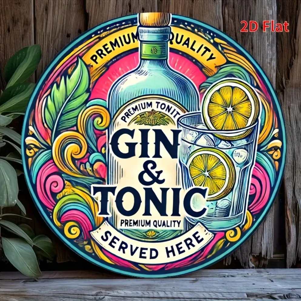 2D Printed Gin & Tonic Wall Mu - Home Bar Accessories recensie en prijs