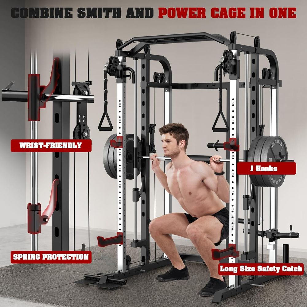 Versatile Power Cage with Adju - Home Bar And Gym recensie en prijs