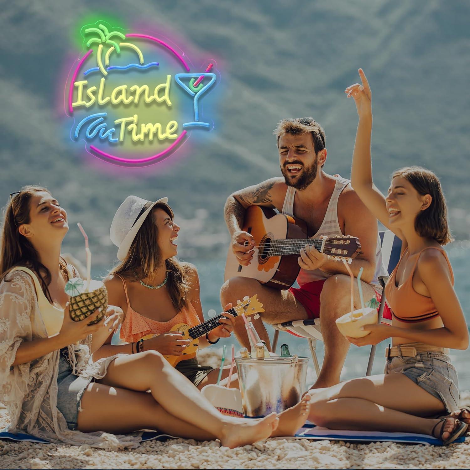 Island Time Neon Sign LED Ligh - Home Bar Signs recensie en prijs