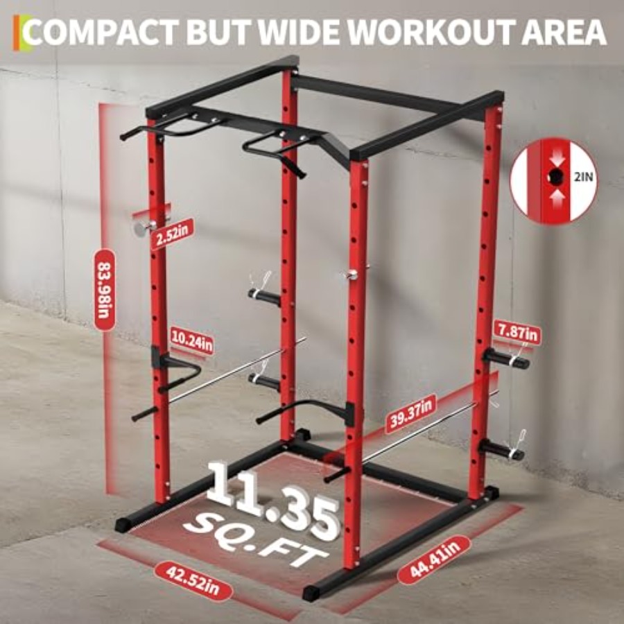 Heavy-Duty Power Cage with Pul - Home Bar And Gym recensie en prijs