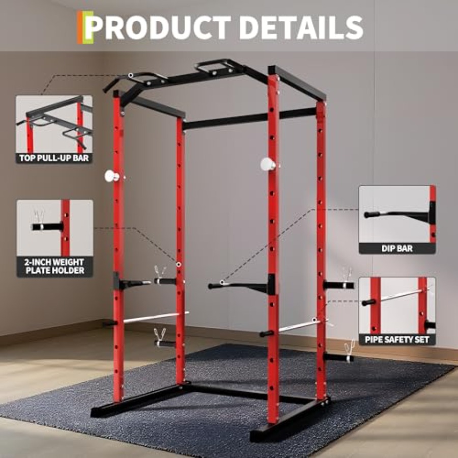 Heavy-Duty Power Cage with Pul - Home Bar And Gym recensie en prijs