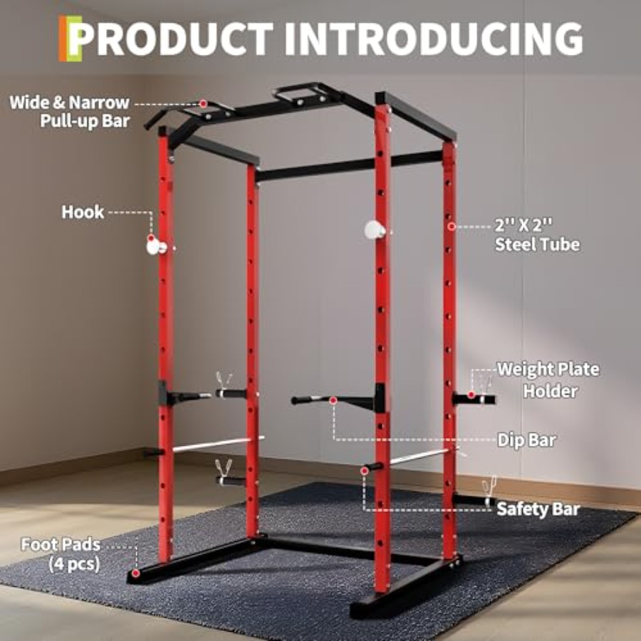Heavy-Duty Power Cage with Pul - Home Bar And Gym recensie en prijs