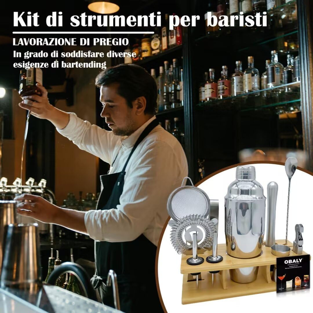 11-Piece Bartender Kit With Co - Home Bar Stand recensie en prijs