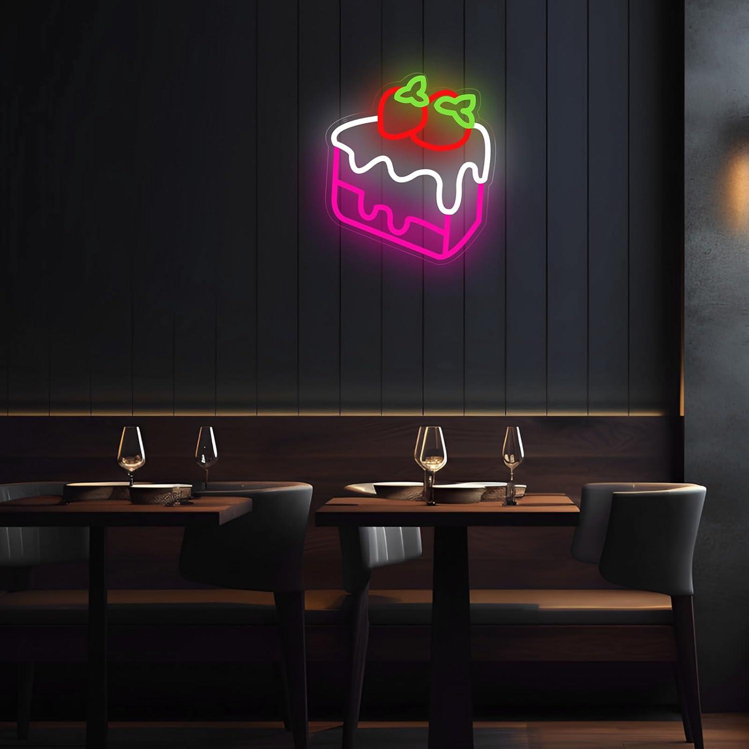 Strawberry Cake Neon Sign Frui - Home Bar Signs recensie en prijs