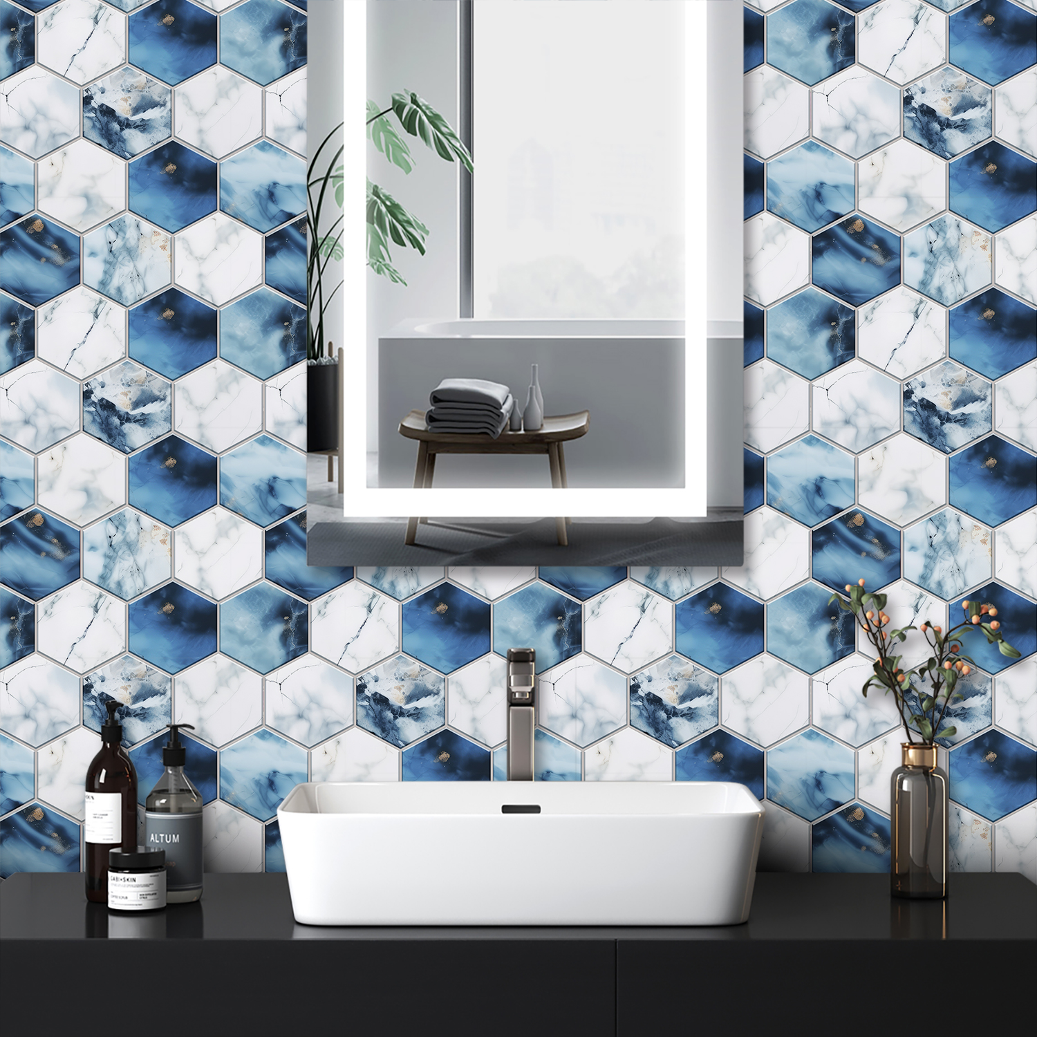 5 Styles Flat Hexagon Marble E - Home Bar Sink recensie en prijs