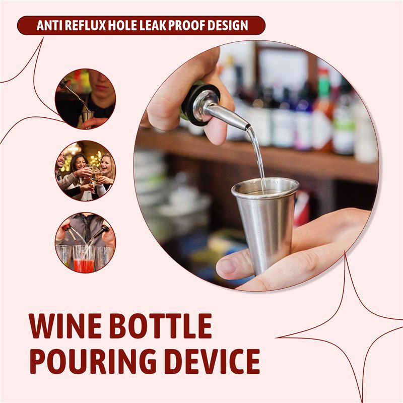 AB46-6Pcs Stainless Steel Pour - Speed Pourer Cap recensie en prijs