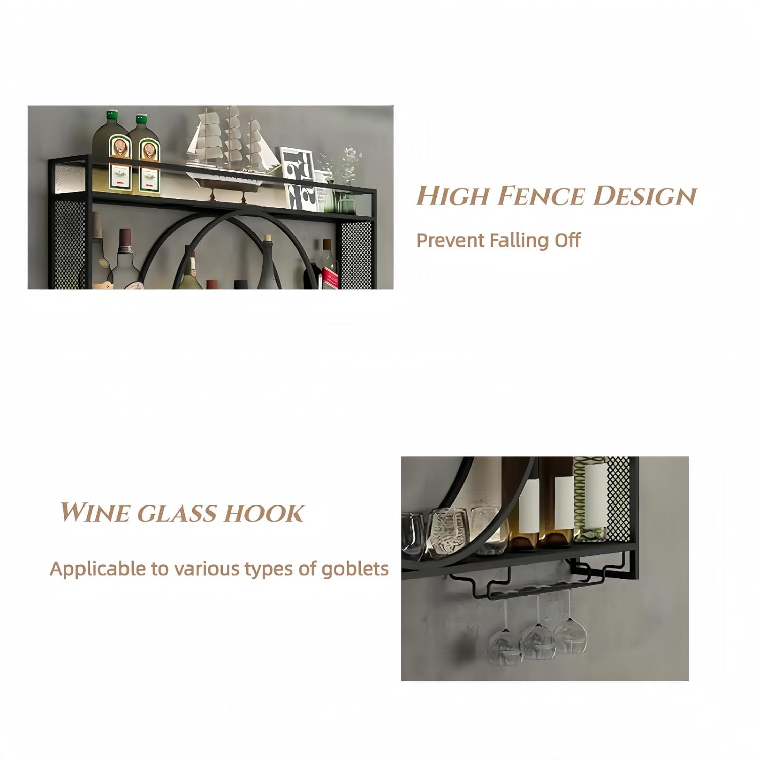 39 Inch Metal Wall Mounted Win - Home Bar Stand recensie en prijs