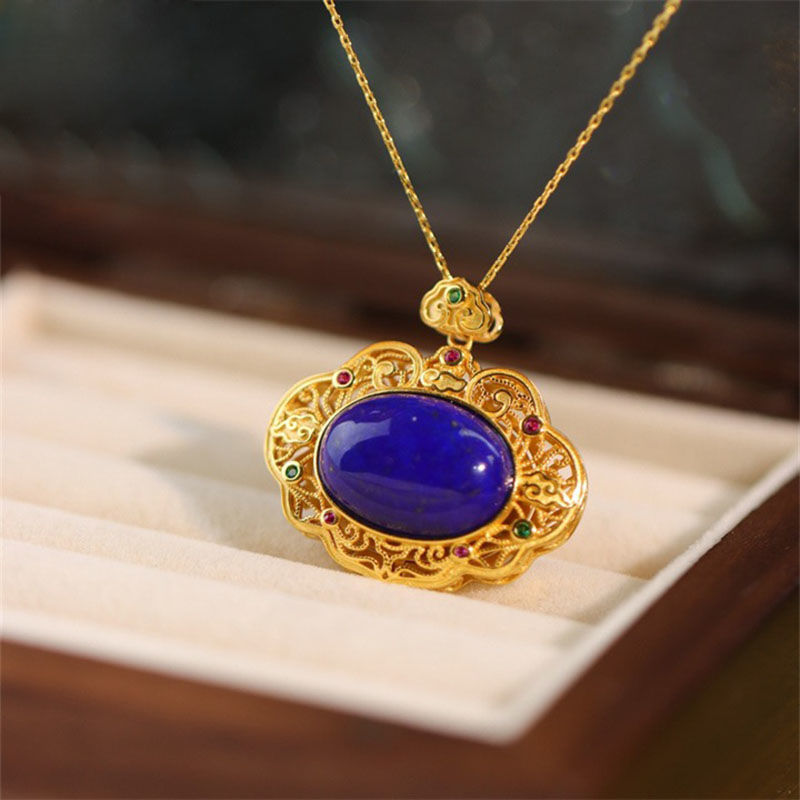 Classical lapis lazuli necklac - Bar Cart Gold recensie en prijs
