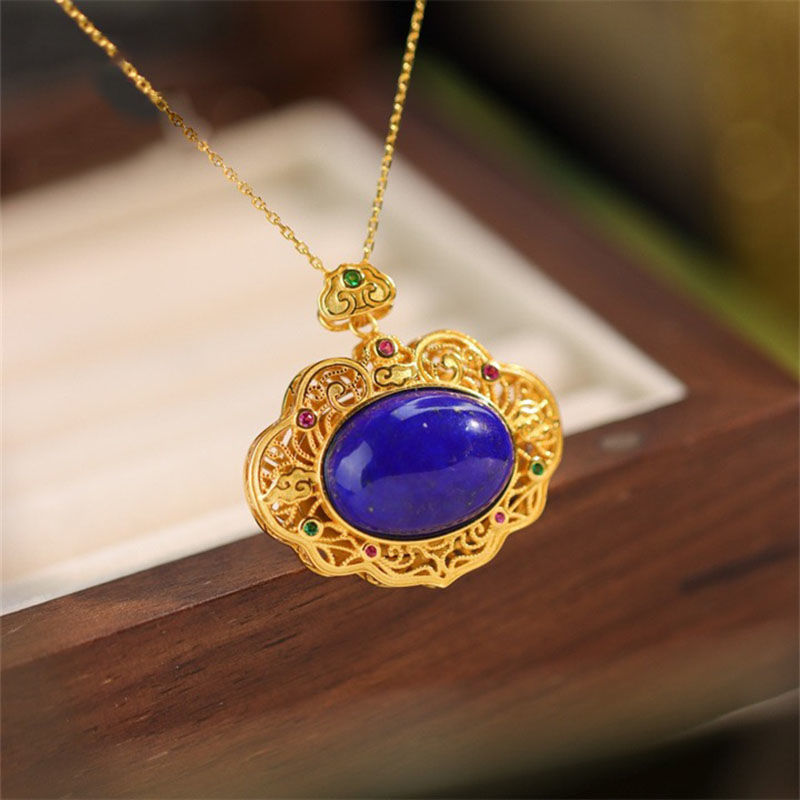 Classical lapis lazuli necklac - Bar Cart Gold recensie en prijs