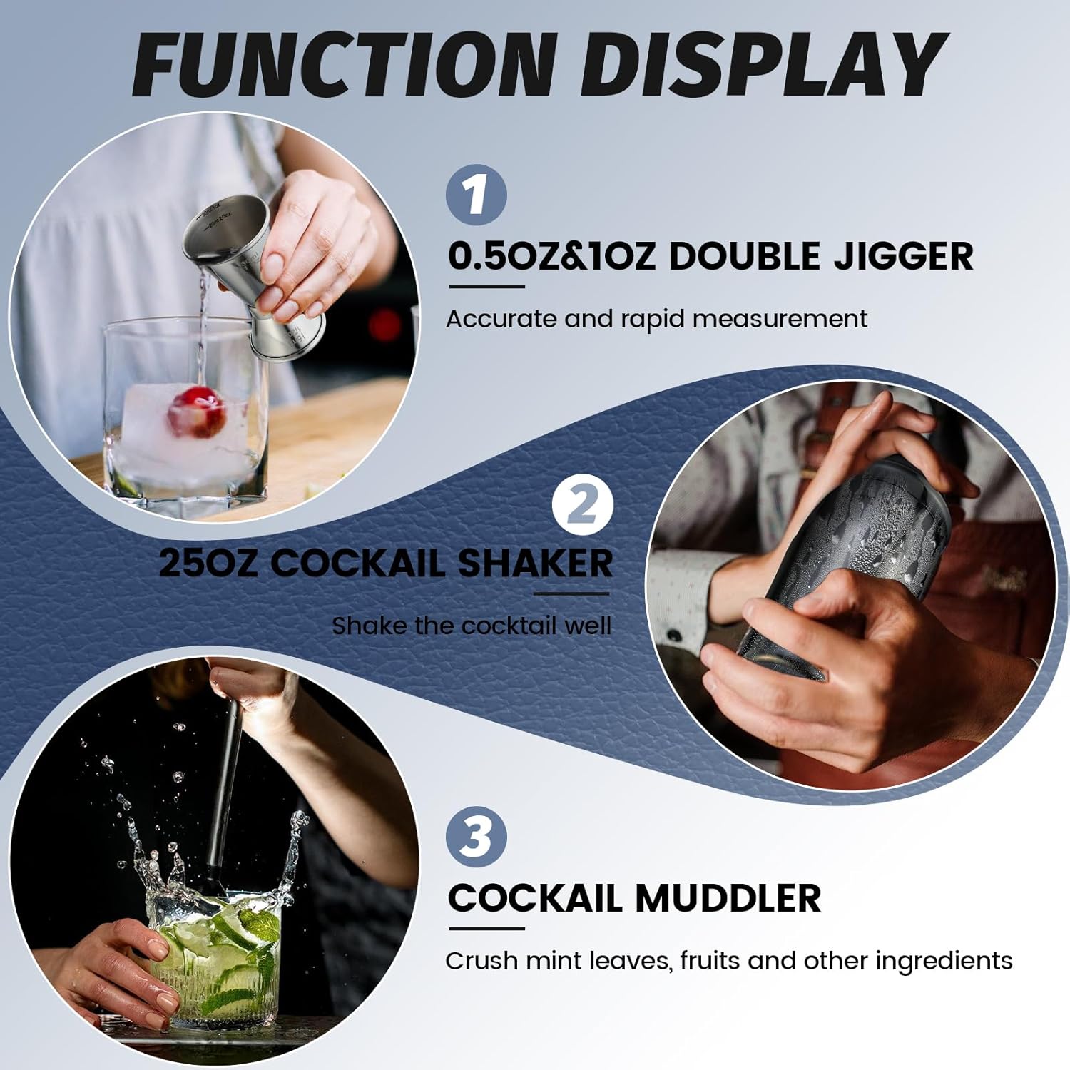 13-Piece Cocktail Shaker Set W - Home Bar Stand recensie en prijs