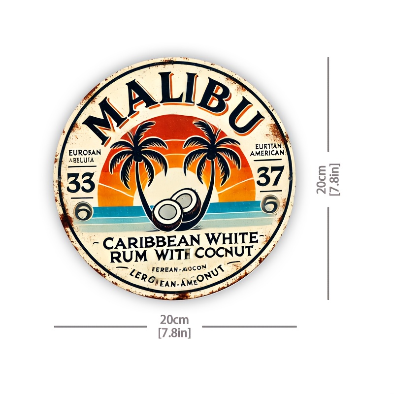 Vintage Malibu Rum Coconut Alu - Home Bar Accessories recensie en prijs