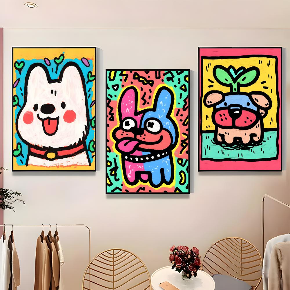 Lovely Colorful Dog Poster Pap - Home Bar And Theater recensie en prijs