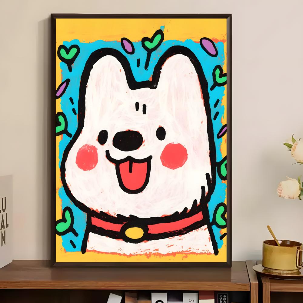 Lovely Colorful Dog Poster Pap - Home Bar And Theater recensie en prijs