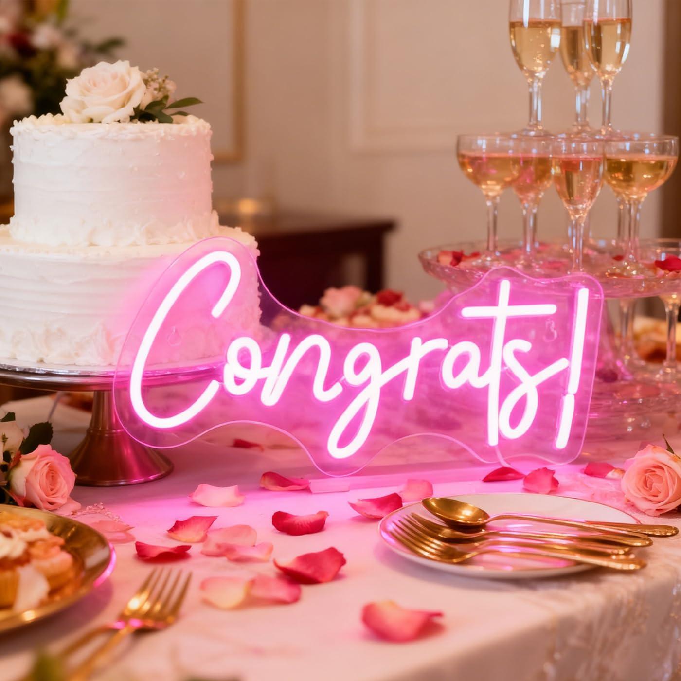 Congrats Neon Sign LED Word Li - Home Bar Signs recensie en prijs