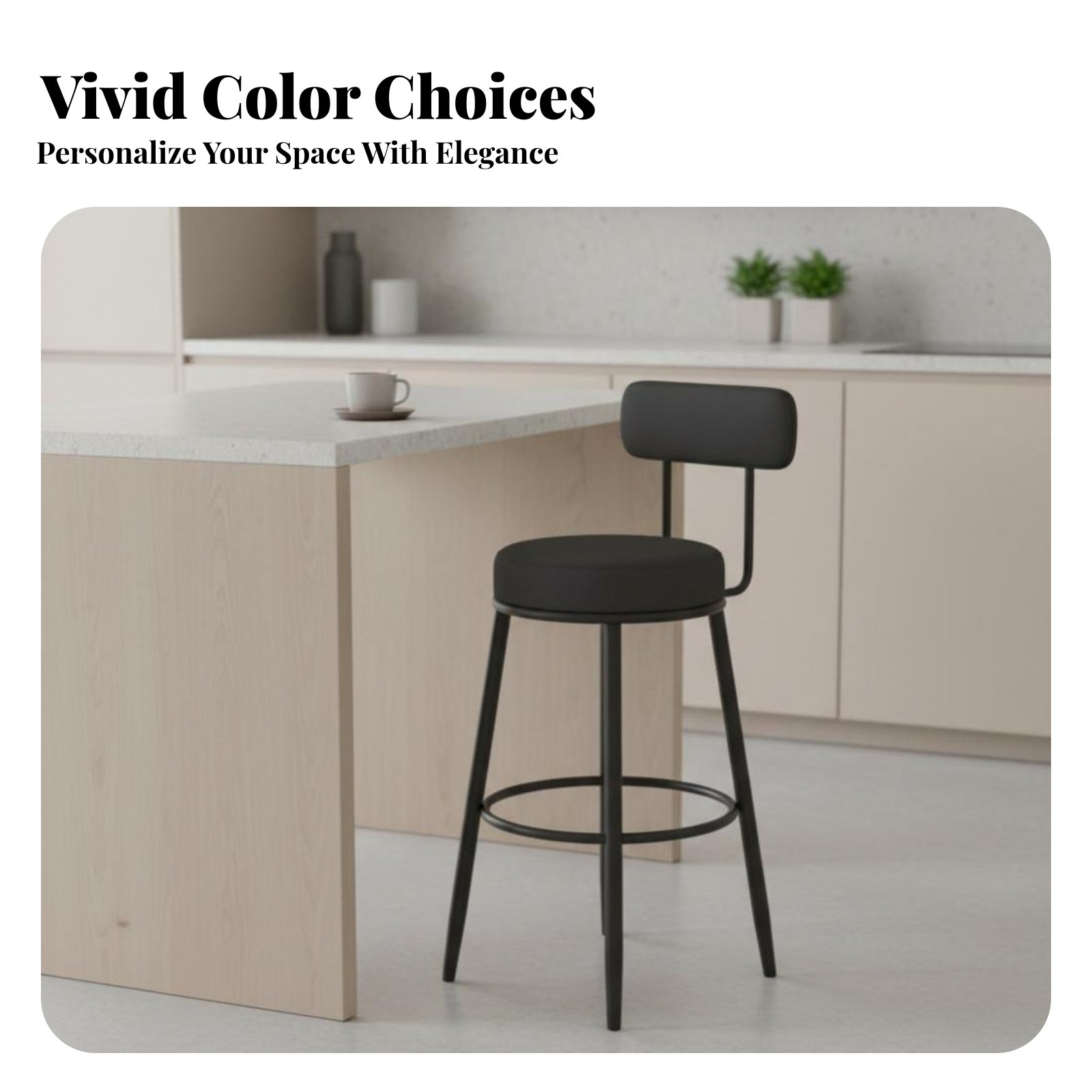 Upholstered Stool with Low Rea - Home Bar Seating recensie en prijs