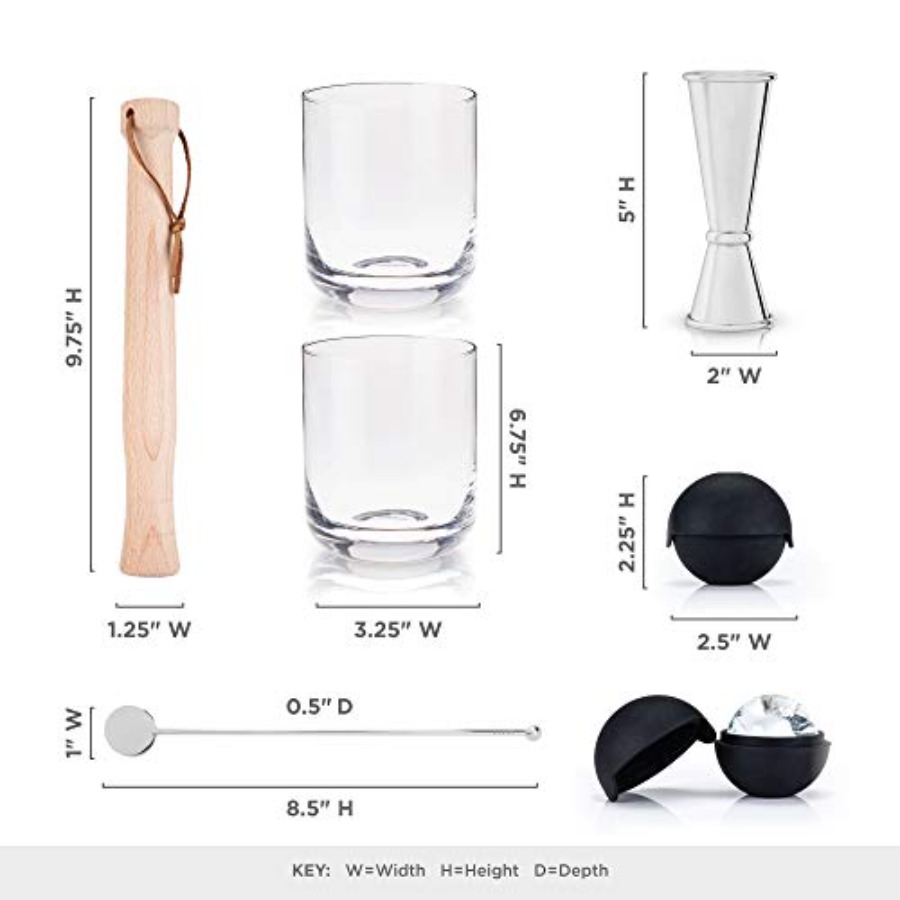 7-Piece Bartender Kit - 2 Crys - Ice Mold Sphere recensie en prijs
