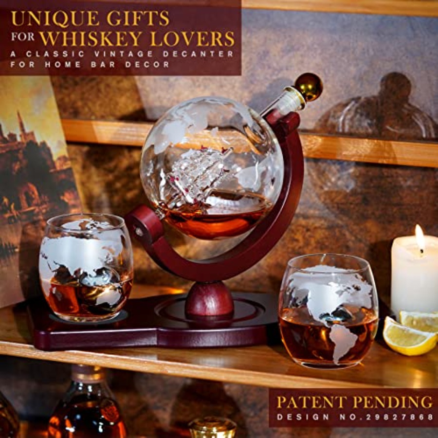 Gifts for Men Dad Fathers Day, - Decanter Globe Set recensie en prijs