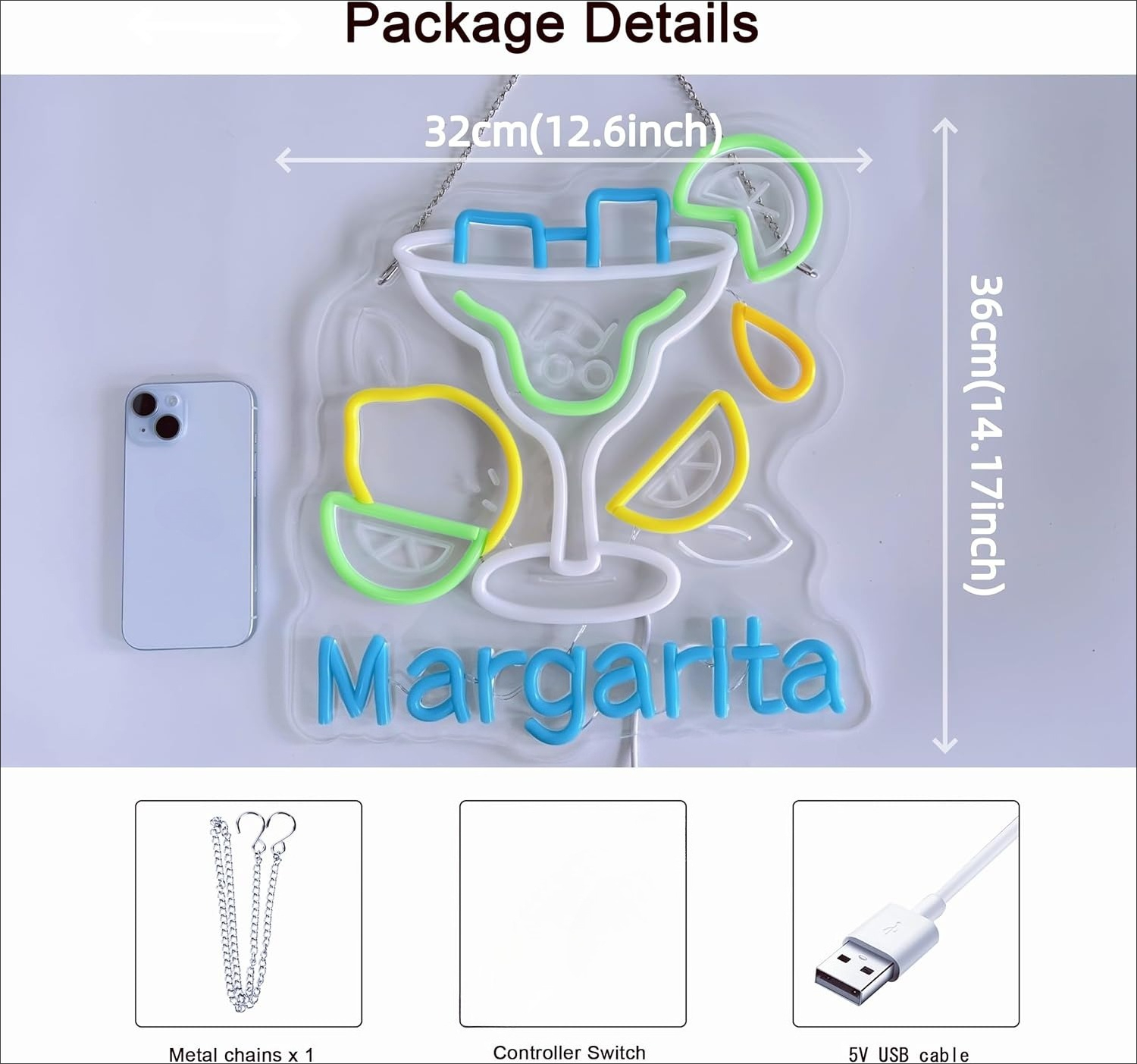 Margarita Neon Sign Wall Art D - Home Bar Signs recensie en prijs