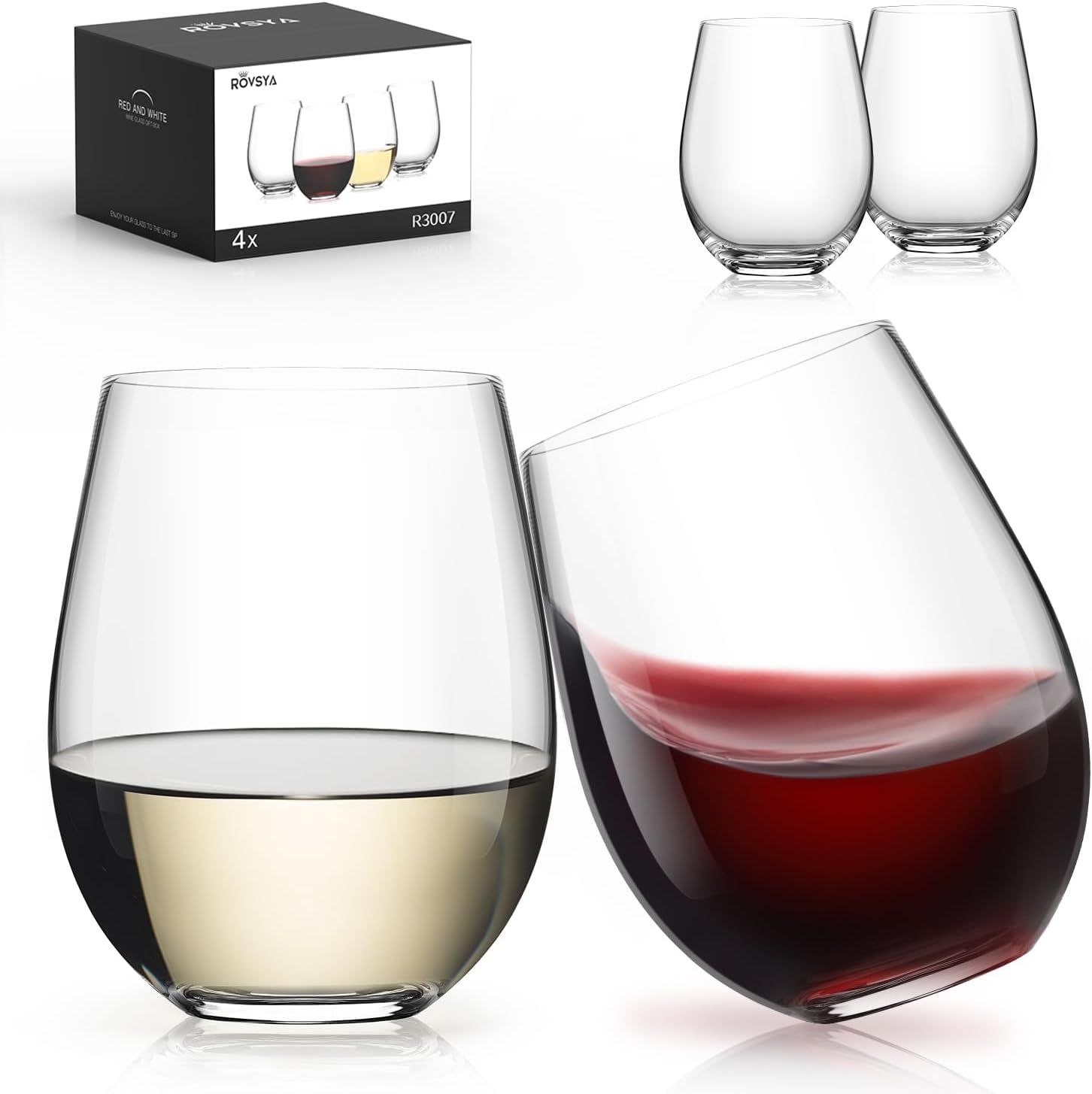 Stemless Wine Glasses Set of 4 - Home Bar Set recensie en prijs