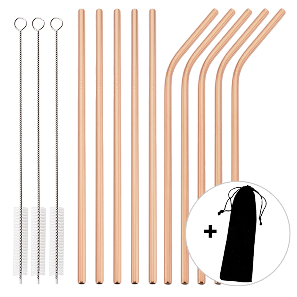 14Pcs Reusable Rose Gold Straw - Home Bar Setup recensie en prijs