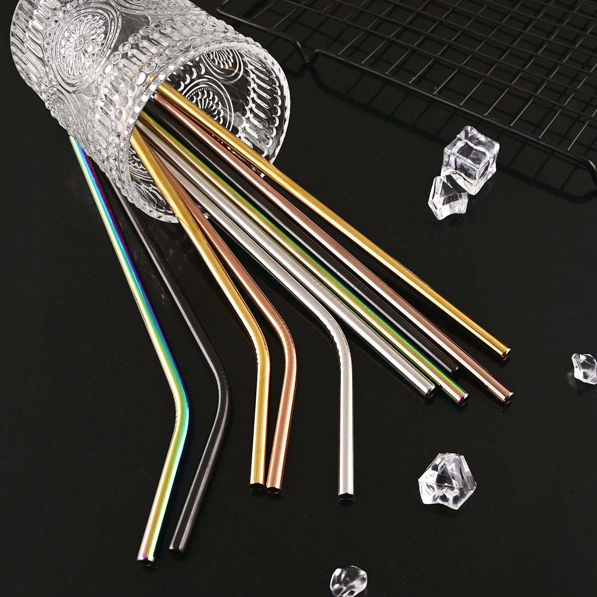 14Pcs Reusable Rose Gold Straw - Home Bar Setup recensie en prijs